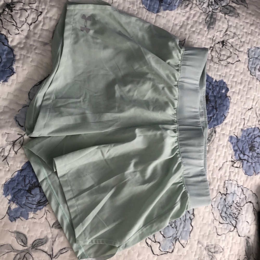 Under Armour Light Green Track Shorts